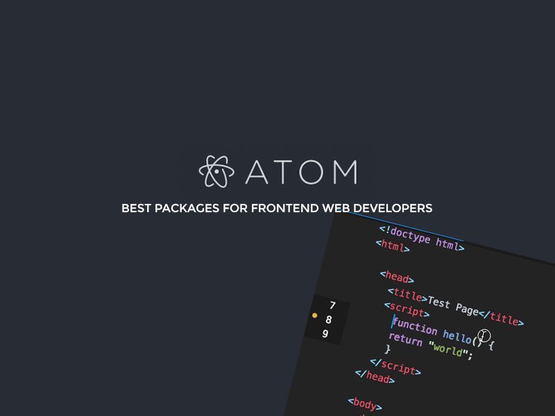 Best Atom Packages For Frontend Web Developers