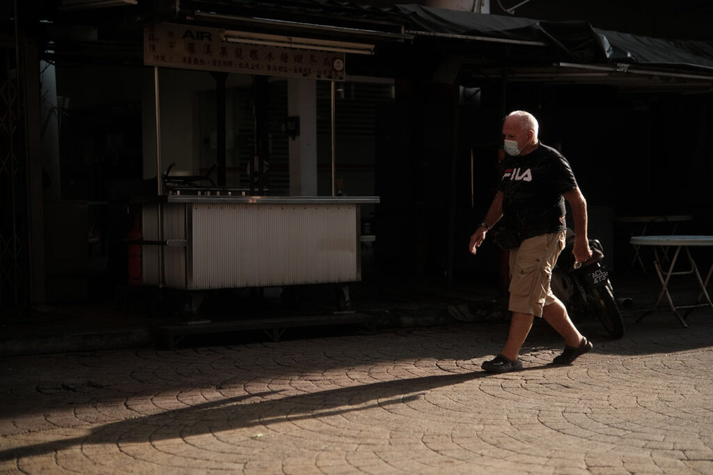 Man Walking Chinatown KL