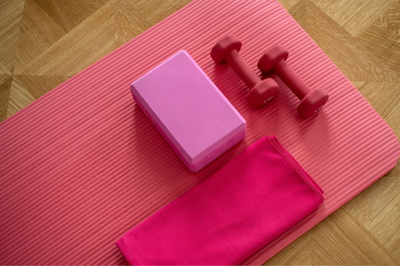 A yoga mat is essential